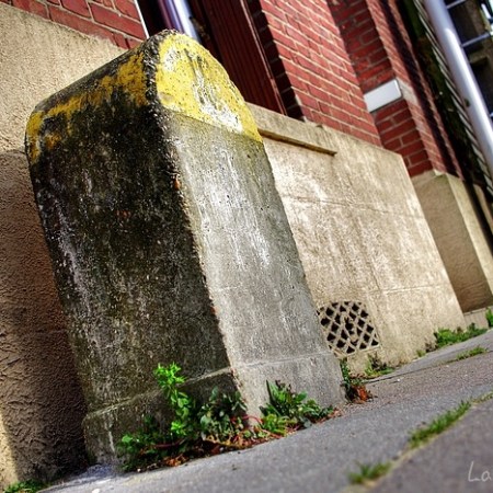 Sotteville - dernière borne kilométrique rue de Paris