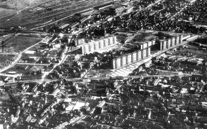 Reconstruction de Sotteville - Tracé de la Rue de la République disparue