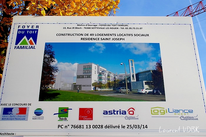 Sotteville, chantier de l'ancienne résidence St Joseph