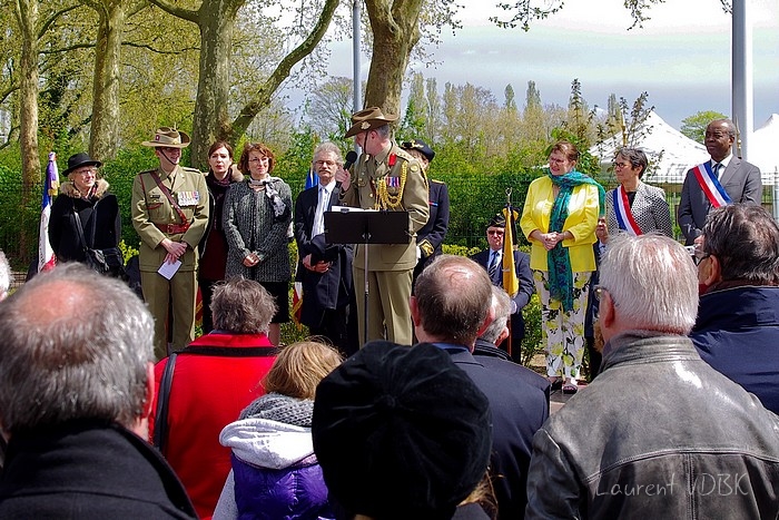 Sotteville-lès-Rouen : L'hippodrome des Bruyères a été transformé en hôpital militaire du Commonwealth (plus précisément australien) pendant la première guerre mondiale il ya 100 ans. Hommage le 30 avril 2016