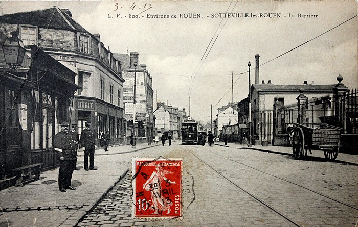 "La Barrière", octroi et abattoirs place Voltaire - Sotteville-lès-Rouen - Tramway
