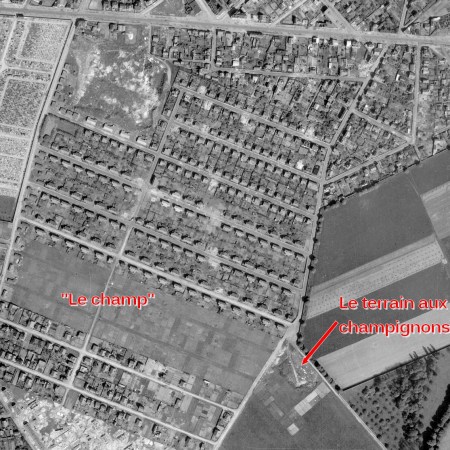 Sotteville-lès-Rouen quartier toit familial vue aérienne 1946