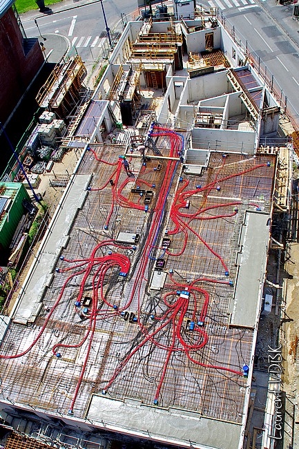 Sotteville-lès-Rouen vu du haut de la grue du chantier de la résidence "l'Orée du Bois"