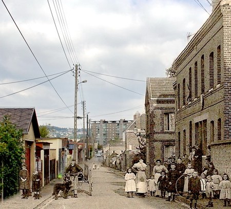 Rue Jean Cécille - Sotteville-lès-Rouen - Montage avant/après
