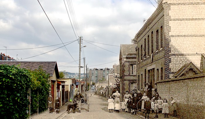 Rue Jean Cécille - Sotteville-lès-Rouen - Montage avant/après