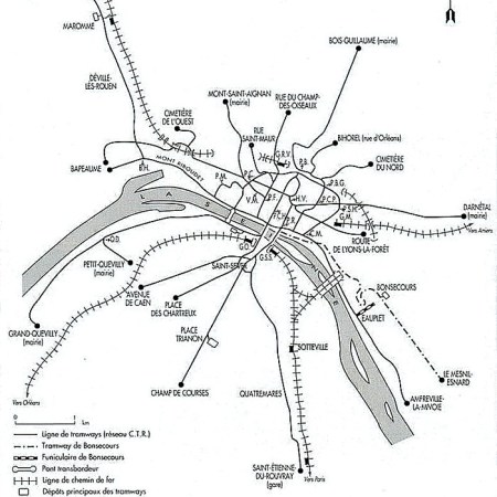 Plan Tramway Rouen