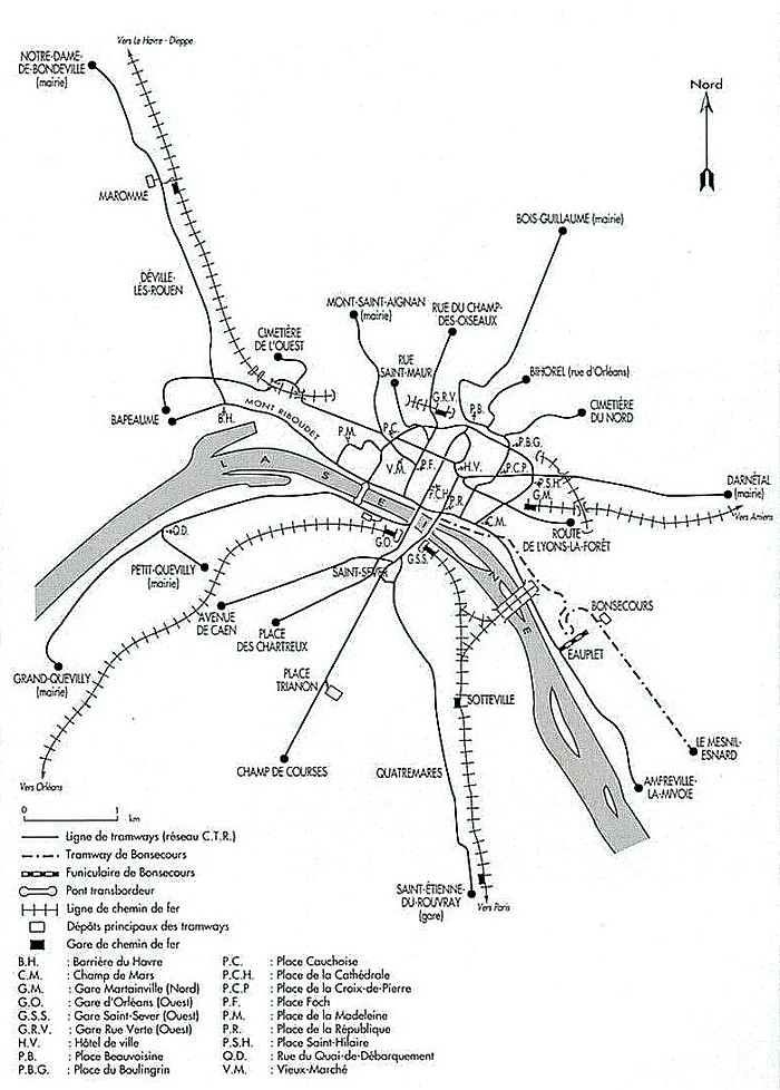 Plan Tramway Rouen