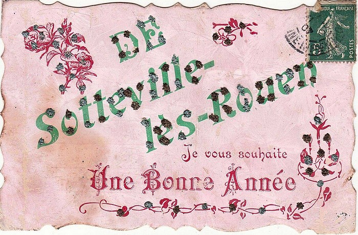 Carte postale ancienne - Bonne année de Sotteville-lès-Rouen