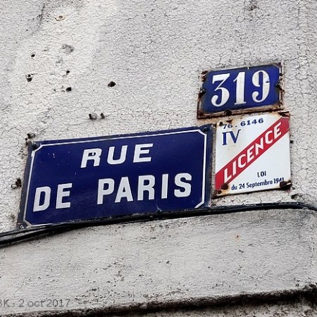 Plaque email licence IV rue de Paris - Sotteville-lès-Rouen