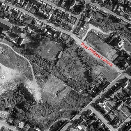 Plan de la rue Philippe Lanoux qui vient d'être percée- Sotteville-lès-Rouen