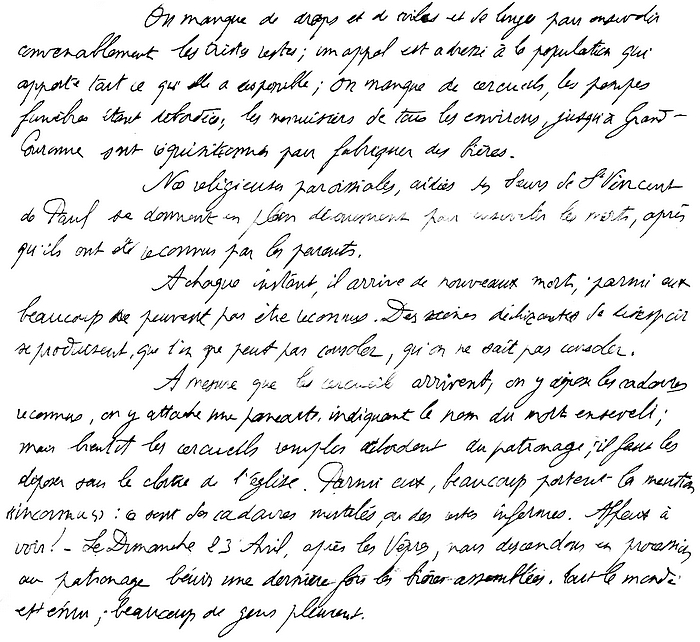 Texte de l'abbé Lemaire suite aux obsèques à Notre Dame de Lourdes des victimes du bombardement du 19 avril 1944 à Sotteville-lès-Rouen