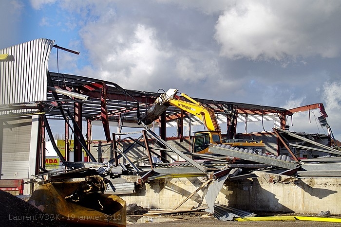 Démolition Sématrans Sotteville-lès-Rouen pour construction d'un Lidl