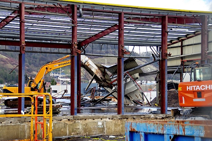 Démolition Sématrans Sotteville-lès-Rouen pour construction d'un Lidl