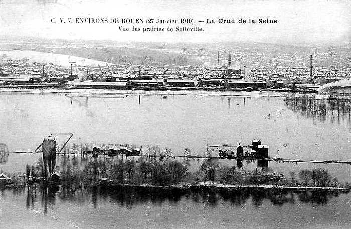 Crue de la Seine 1910 à Sotteville-lès-Rouen