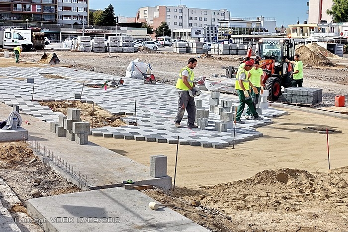 Chantier de rénovation de la place de l'hôtel de ville - Sotteville-lès-Rouen
