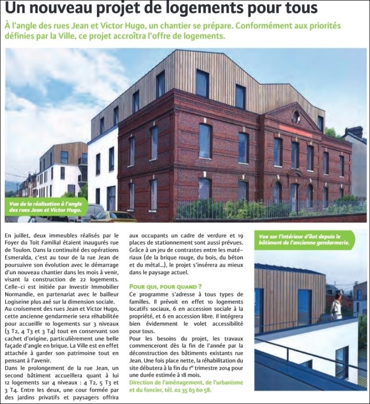 Projet gendarmerie sotteville-lès-rouen (sotteville mag octobre 2013)