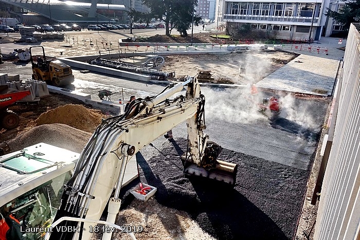 Bitumage des allées de la place de l'Hôtel de Ville à Sotteville-lès-Rouen