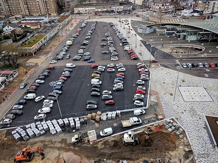 Travaux place de l'Hôtel de Ville de Sotteville-lès-Rouen