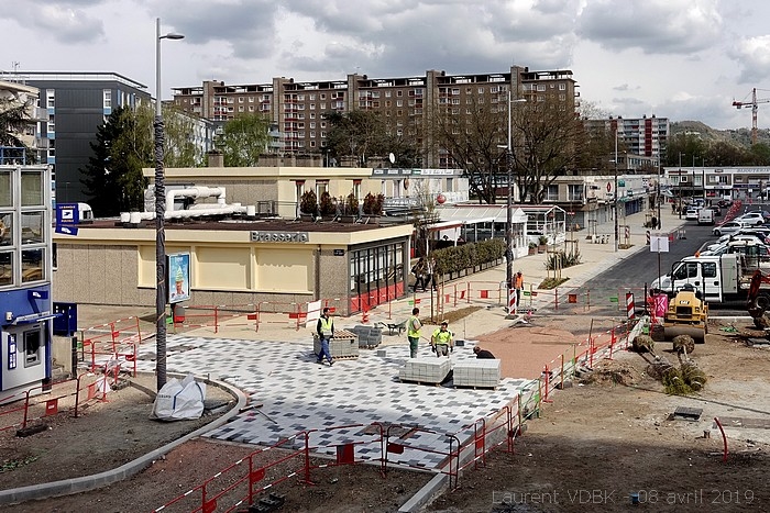 Travaux place de l'Hôtel de Ville de Sotteville-lès-Rouen