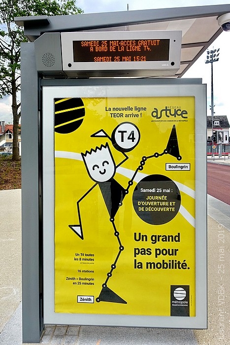 Ouverture de la ligne T4 le 25 mai 2019 - Rond-Point des Bruyères - Station Stade Diochon