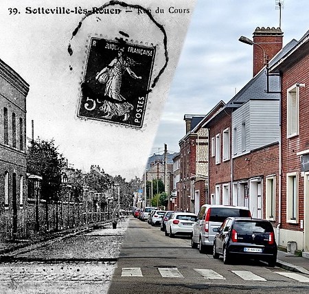 Rue du Cours avant/après - Sotteville-lès-Rouen