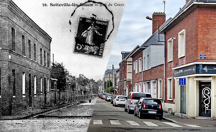 Rue du Cours avant/après - Sotteville-lès-Rouen