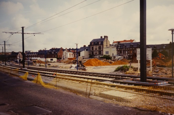 Construction métro place Voltaire à Sotteville-lès-Rouen