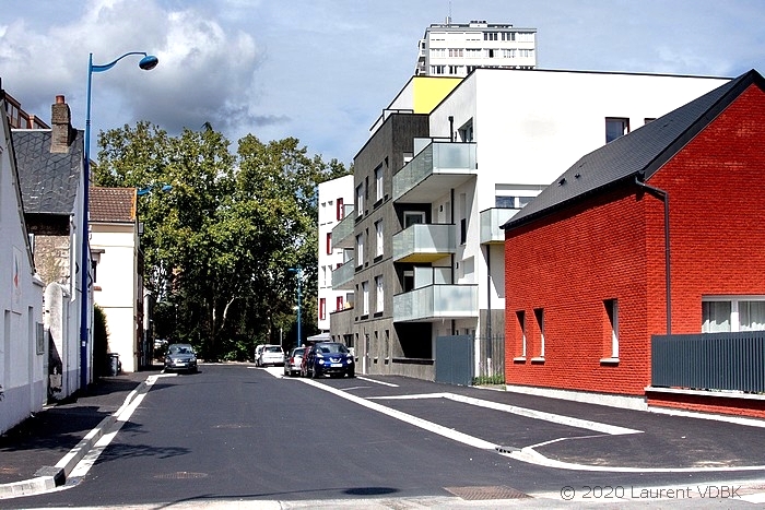 Angle rues Victor Hugo et Boieldieu à Sotteville-lès-Rouen : la résidence Charlotte Perriand