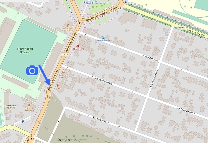 plan qurtier Bruyères Sotteville