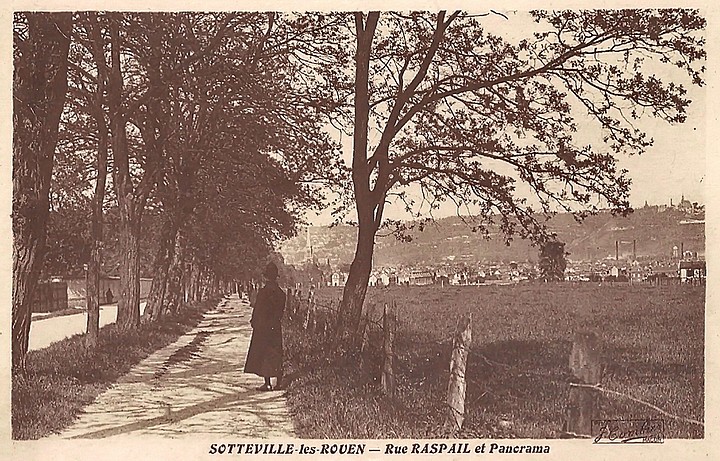 La rue Raspail, devenue av Jean Jaurès - Sotteville-lès-Rouen