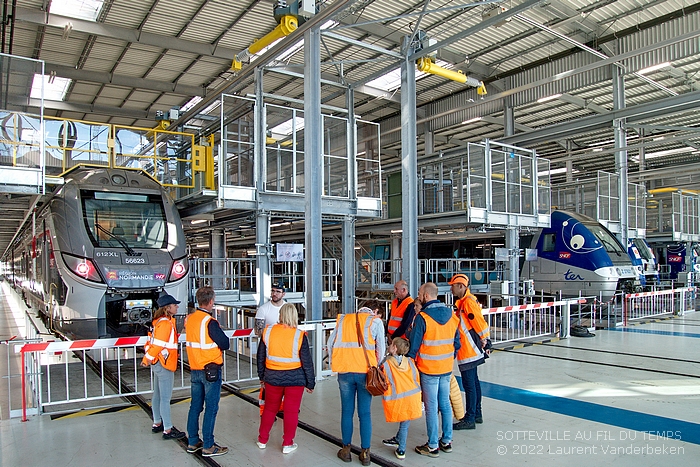 Intérieur du technicentre SNCF "Ligne Normandes" de Sotteville-lès-Rouen - Région Normandie  
