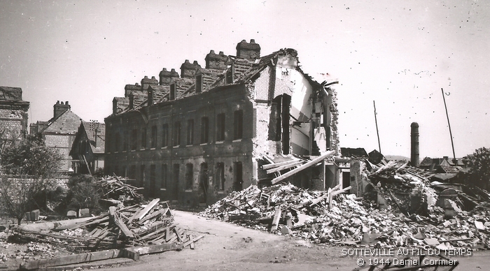 Rue Dumont à Sotteville-lès-Rouen - Maisons détruites suite aux bombardements de 1944 - Démolitions de la seconde guerre mondiale 