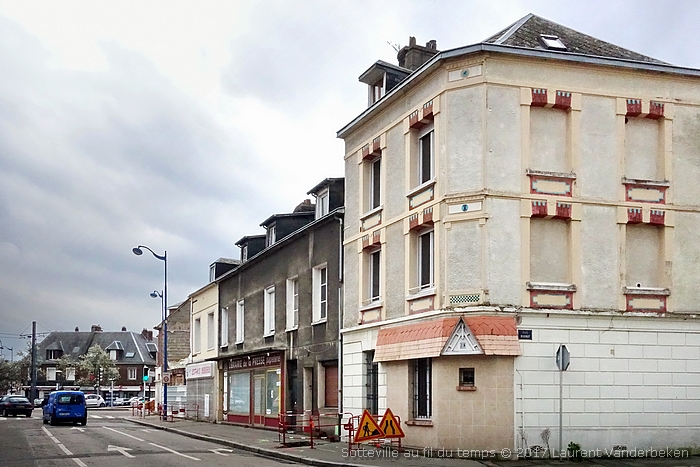 Rue Méridienne à Sotteville-lès-Rouen avant la démolition