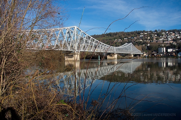 Le Viaduc d'Eauplet, dit pont aux Anglais et la Seine à Sotteville-lès-Rouen