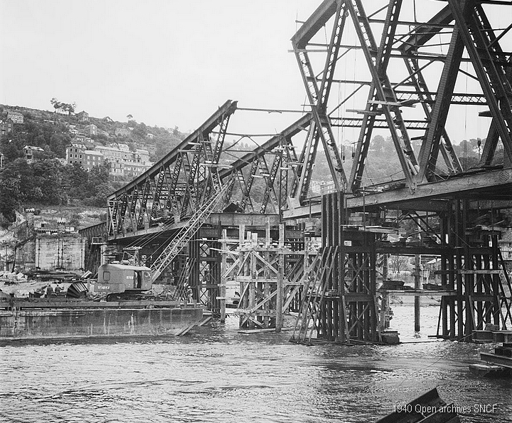 Le Viaduc d'Eauplet, dit pont aux Anglais à Sotteville-lès-Rouen démoli