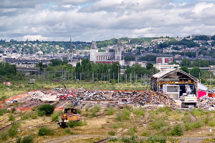 Démolition du dépôt historique SNCF à Sotteville-lès-Rouen