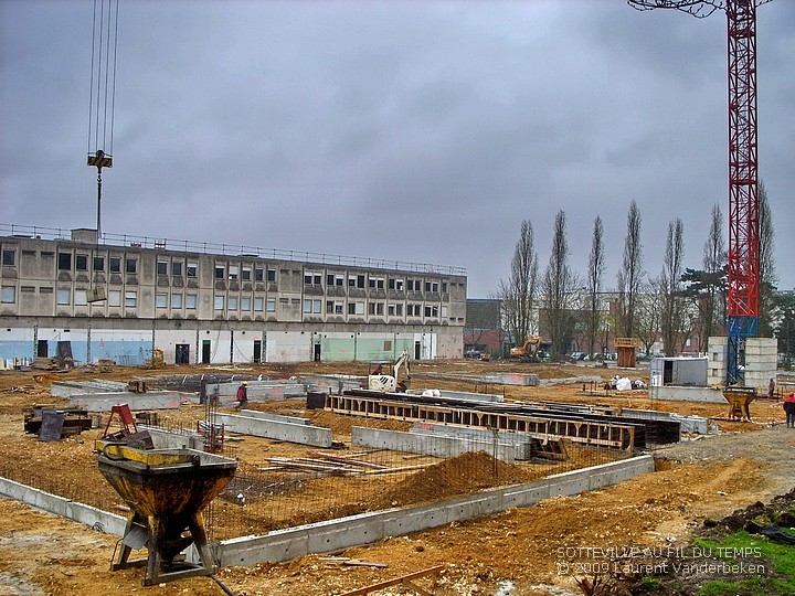 Chantier de restructuration du lycée Marcel Sembat à Sotteville-lès-Rouen (construction des ateliers)
