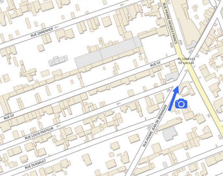 Plan de la Place Charles de Gaulle à Sotteville-lès-Rouen.