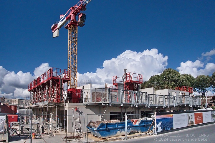 Construction d'un immeuble à l'emplacement des salles paroissiales rue Raspail à Sotteville-lès-Rouen