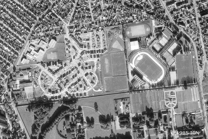 Construction du lotissement Jardins du Stade à Sotteville-lès-Rouen, sur le terrain des 40 acres