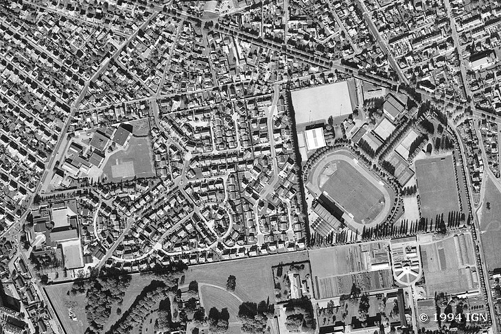 Construction du lotissement Jardins du Stade à Sotteville-lès-Rouen, sur le terrain des 40 acres