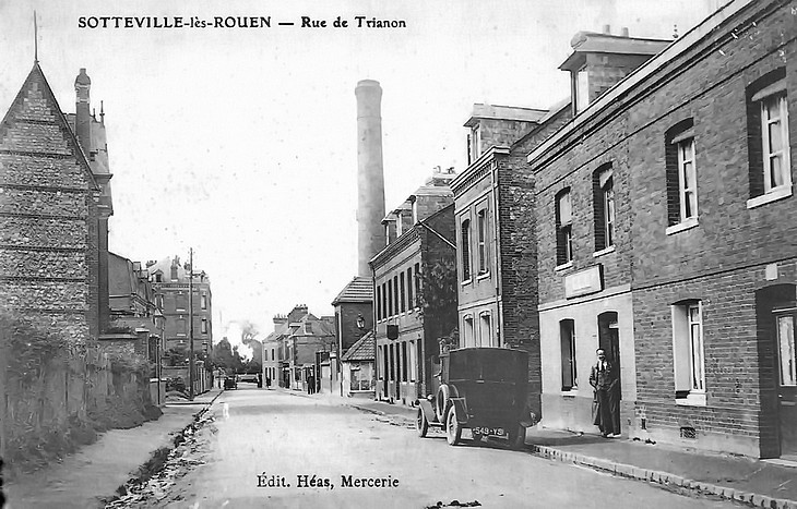 Photo ancienne de la rue de Trianon à Sotteville-lès-Rouen.